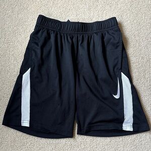 Nike Youth Black and White Athletic Shorts